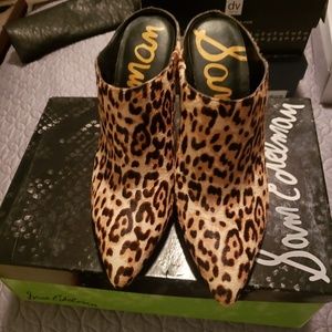 Sam Edelman Oran Animal Print Calf Hair Mules